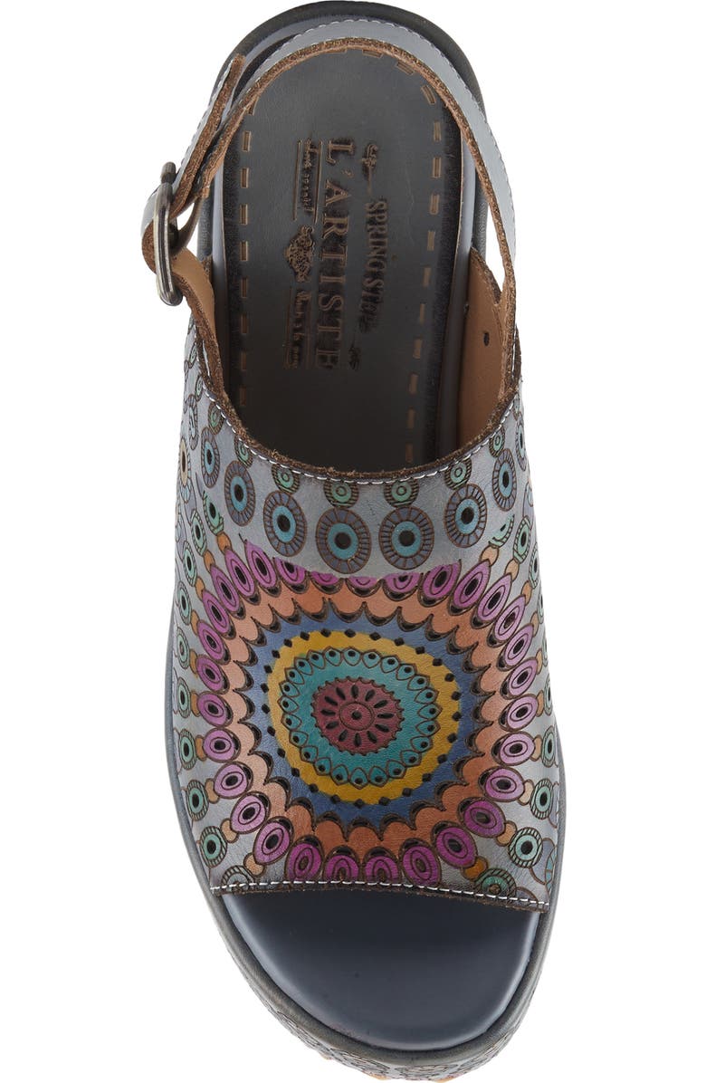 L
Artiste by Spring Step Stevienix Slingback Platform Sandal, Alternate, color, Denim Multi