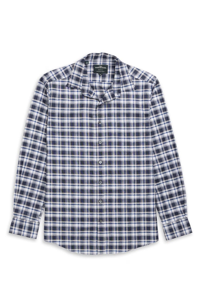 Rodd & Gunn Ridgelands Plaid Cotton & Linen Button-Up Shirt, Alternate, color,