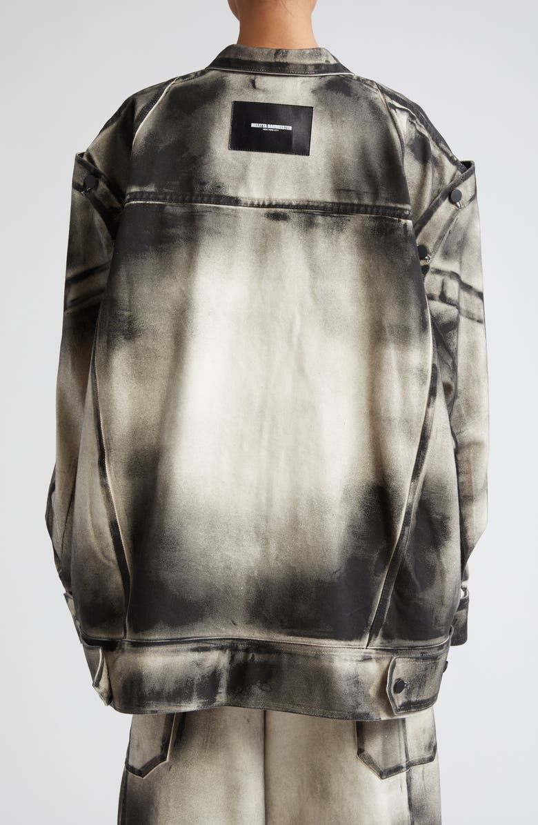 MELITTA BAUMEISTER Painted Oversize Convertible Denim Jacket, Alternate, color,