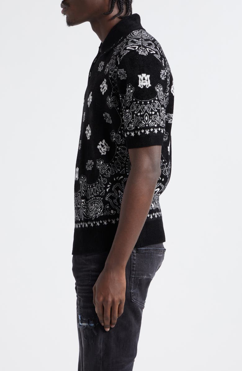 AMIRI Bandana Short Sleeve Polo, Alternate, color, 