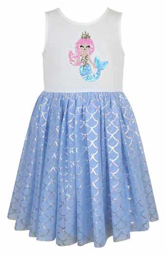 Zunie Kids' Sequin Embellished Mermaid Tutu Dress