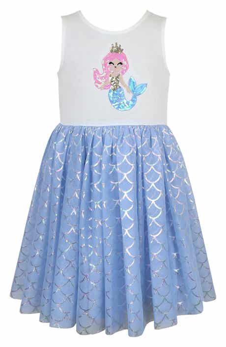 Zunie Kids' Sequin Embellished Mermaid Tutu Dress