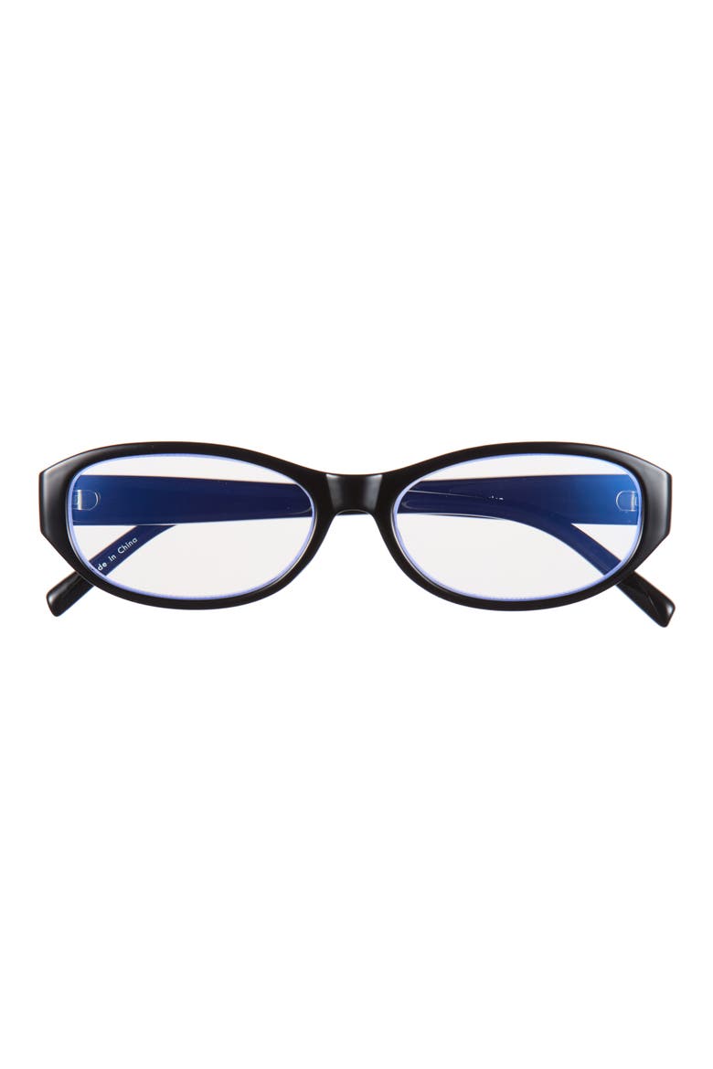 Cat Eye Blue Light Blocking Glasses, Main, color, BLACK