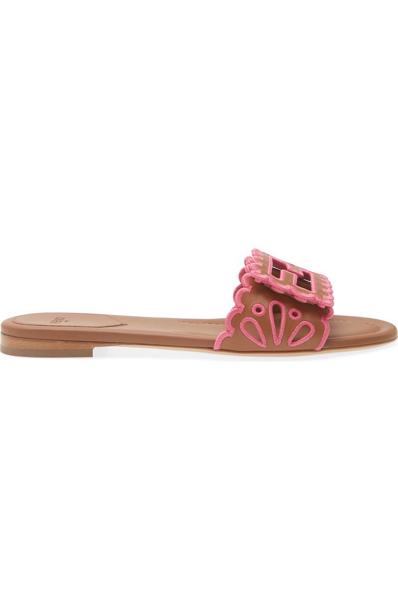 Fendi Baguette Slide Sandal, Alternate, color, F1vp2 Sellier Surfinia