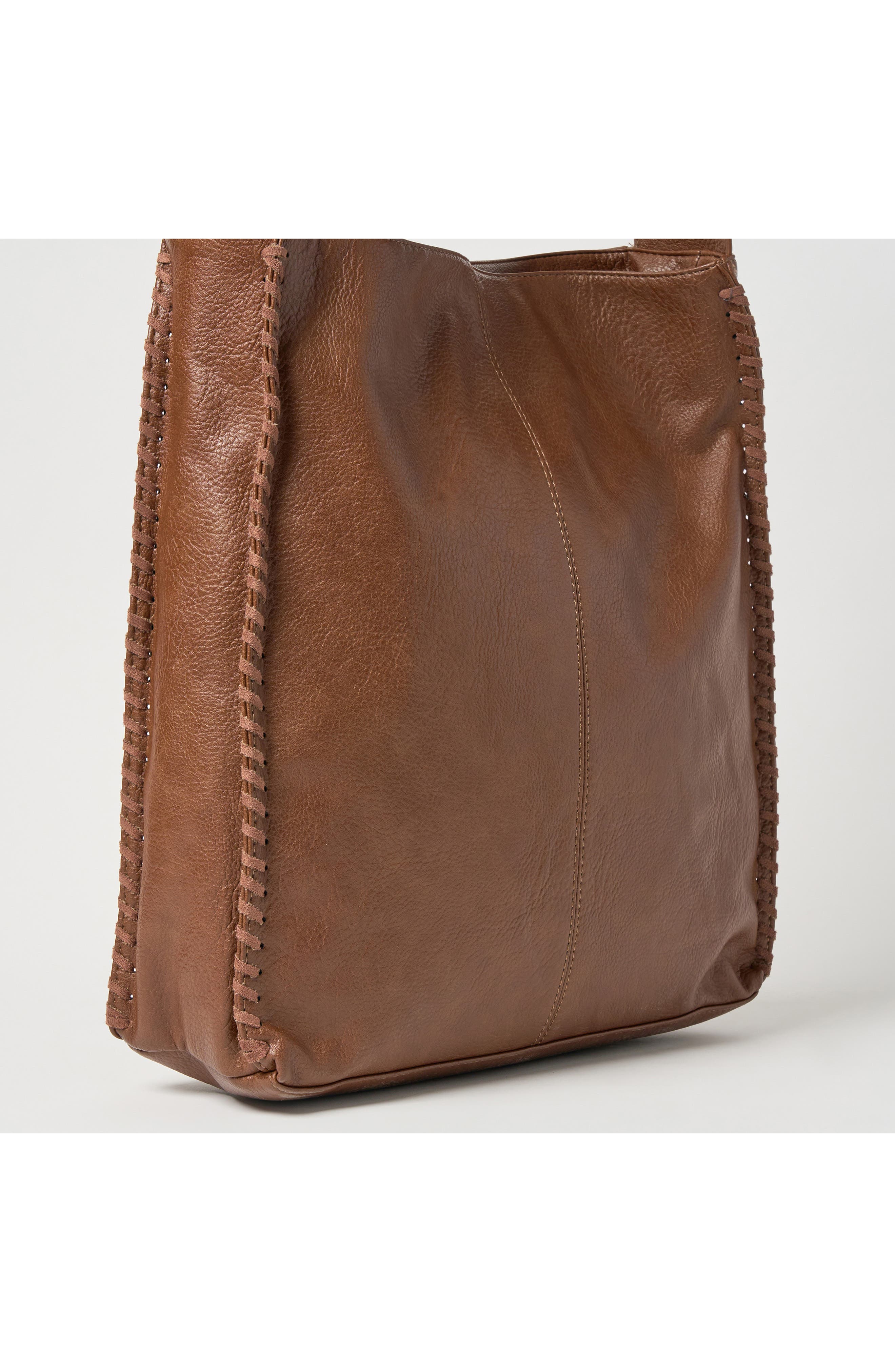 Urban Originals Knowing Vegan Leather Shoulder Bag, Alternate, color, Chocolate