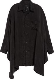 R13 Draped Front Button-Up Shirt