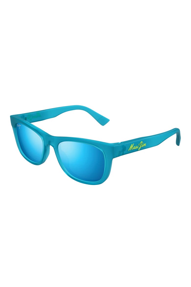 Kaulike 53mm PolarizedPlus2® Square Sunglasses, Alternate, color, MATTE TRANS BLUE/ BLUE HAWAII