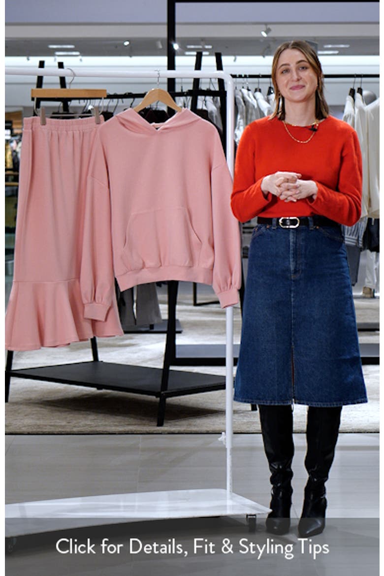 Scuba Knit Hoodie & Midi Skirt Set video