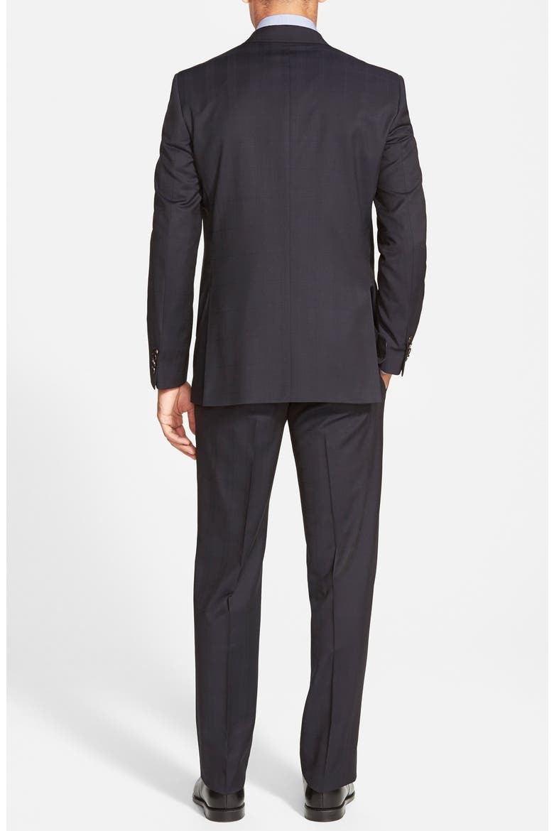 'Jones' Trim Fit Plaid Wool Suit, Alternate, color, NAVY