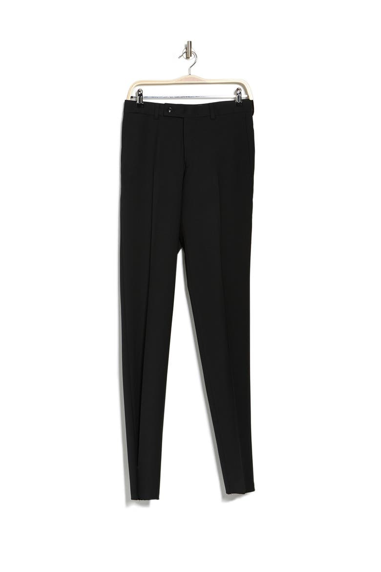 Jarrett Flat Front Trouser, Alternate, color, BLACK