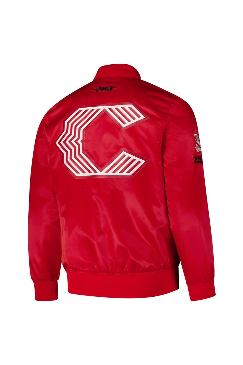 Men's Pro Standard Red Cincinnati Reds City Connect Satin Full-Snap Jacket, Alternate, color, Red