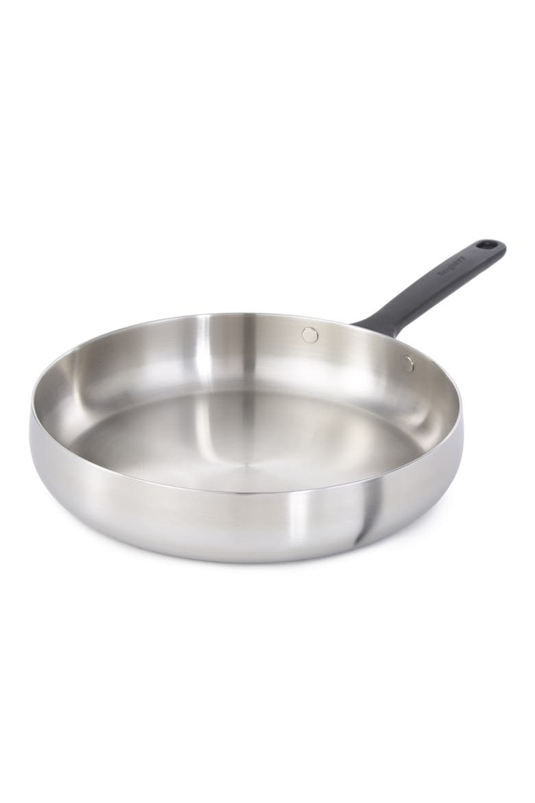 Belly Tri-Ply Stainless Steel Skillet, Main, color, SMOKEY BLACK