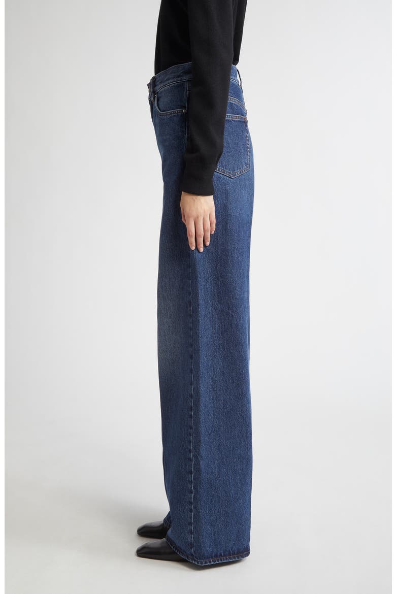 High Waist Wide Leg Jeans, Alternate, color, DARK BLUE