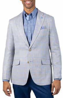 TailorByrd Textured Yarn Dye Windowpane Sport Coat