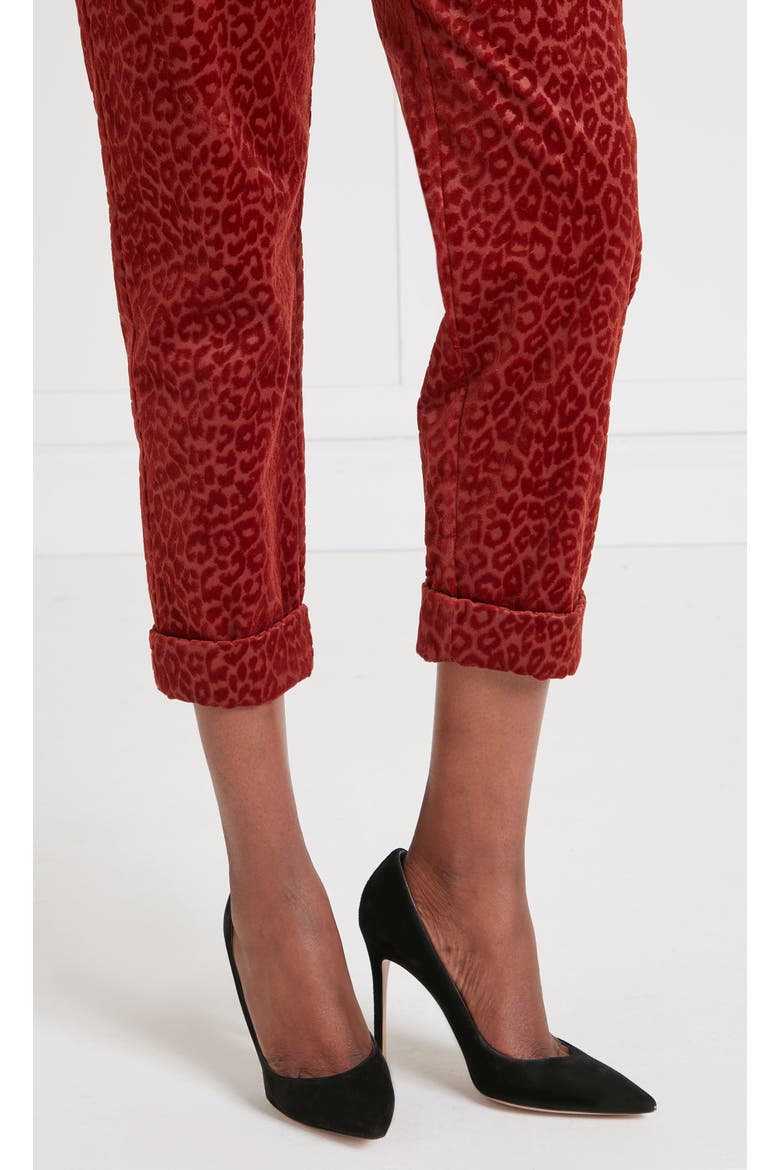Lynx Velvet Tapered Trouser, Alternate, color, Maple Tonal Leoard