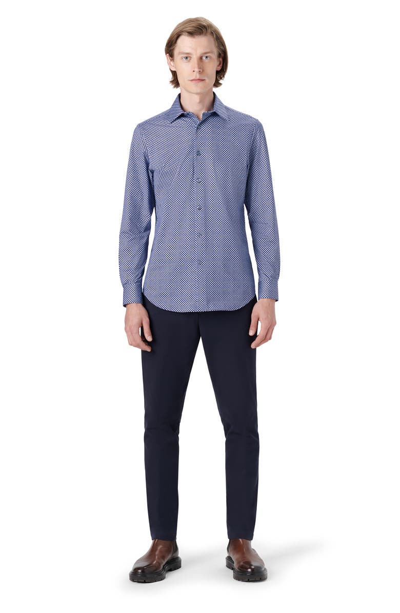 Bugatchi OoohCotton<sup>®</sup> Microdot Button-Up Shirt, Alternate, color, 