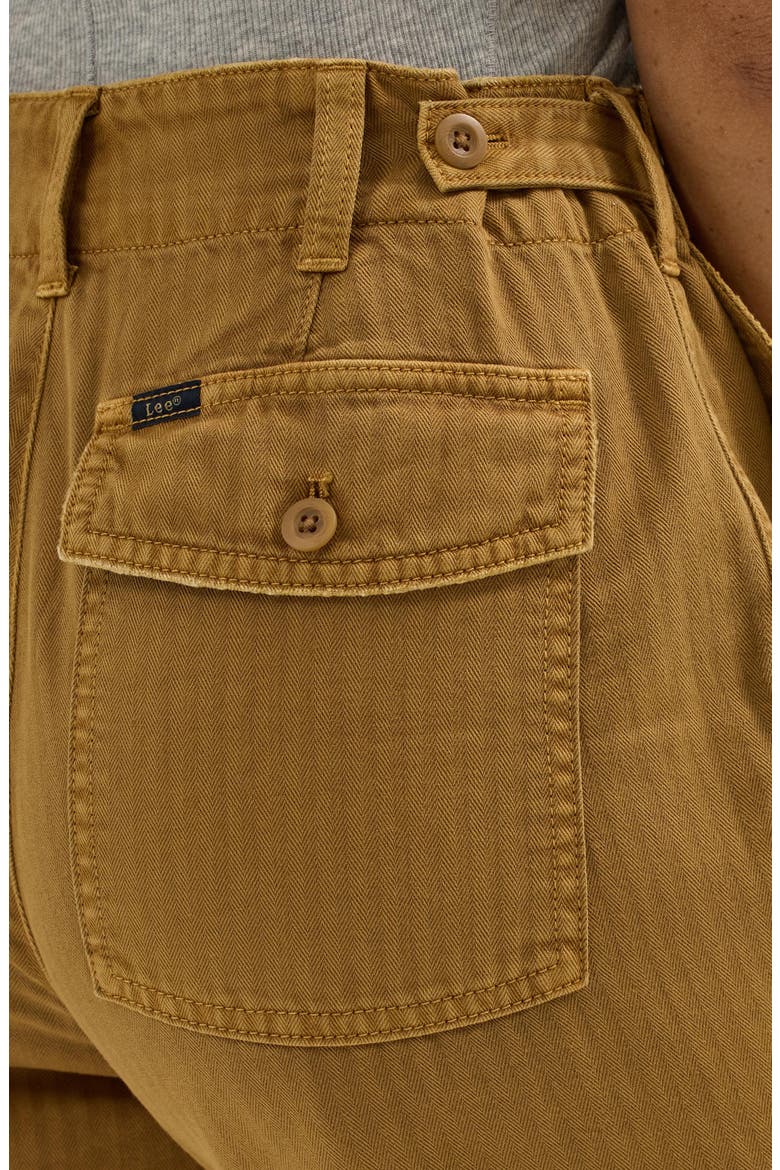 Slouchy Utility Cotton Blend Pants, Alternate, color, GLAZED GINGER