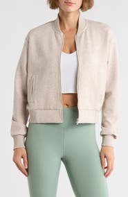 YOGALICIOUS Second Avenue Full Zip Scuba Bomber Jacket