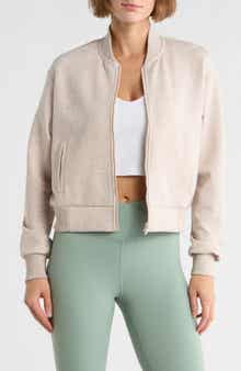 YOGALICIOUS Second Avenue Full Zip Scuba Bomber Jacket