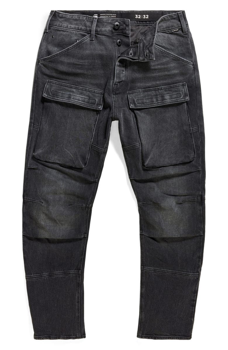 G-STAR 3D Straight Leg Taper Cargo Jeans, Alternate, color, 