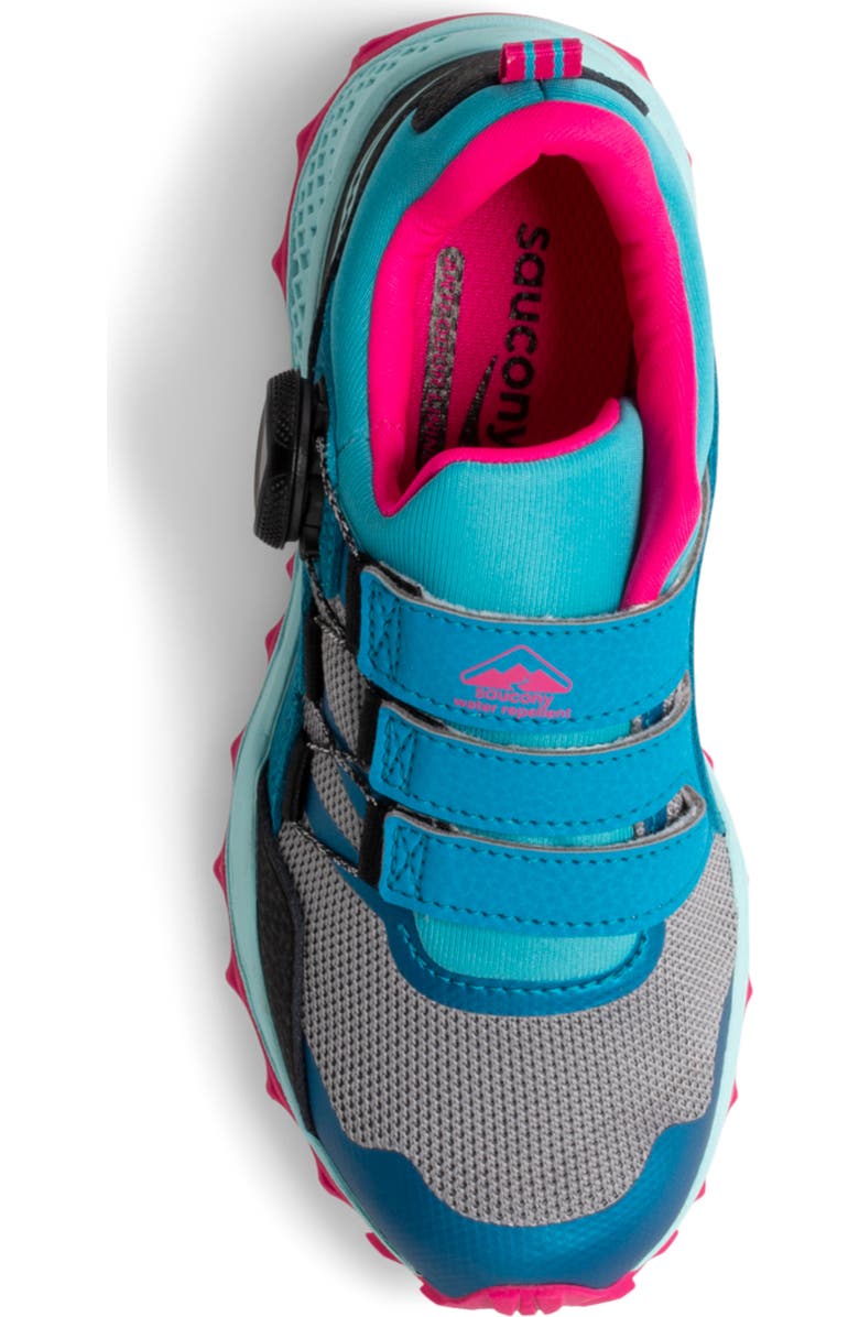 Saucony Kids' Peregrine 12 BOA<sup>®</sup> Water Repellent Trail Sneaker, Alternate, color,