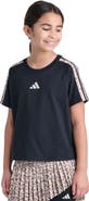 adidas Kids' Leopard Print 3-Stripes Raglan T-Shirt