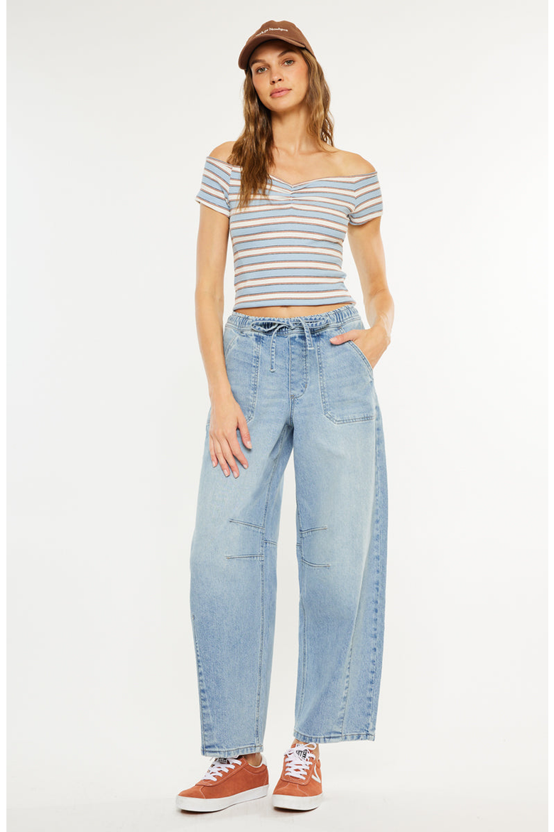 Starlet Ultra High Rise Horseshoe Jeans, Alternate, color, Medium Wash