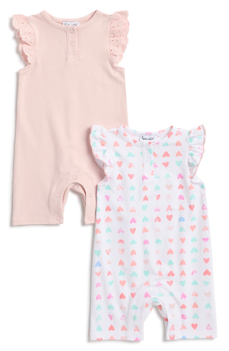 Splendid 2-Pack Assorted Rompers, Main, color, 