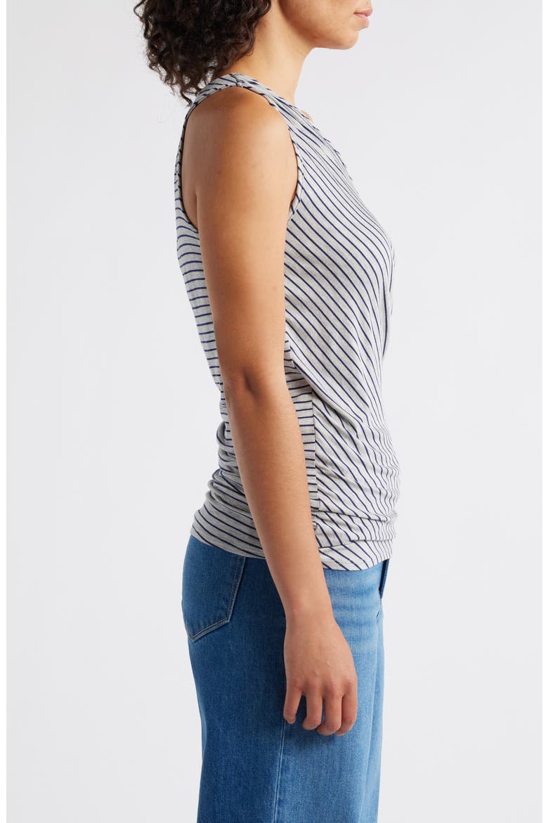 Wrap Halter Tank, Alternate, color, HEATHER GREY