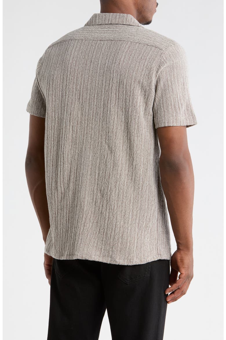 Textured Camp Shirt, Alternate, color, GREY
