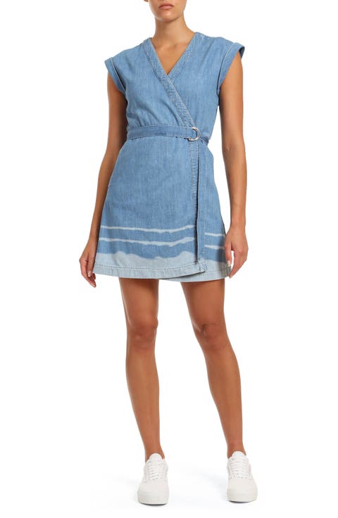 Carrie Denim Wrap Minidress