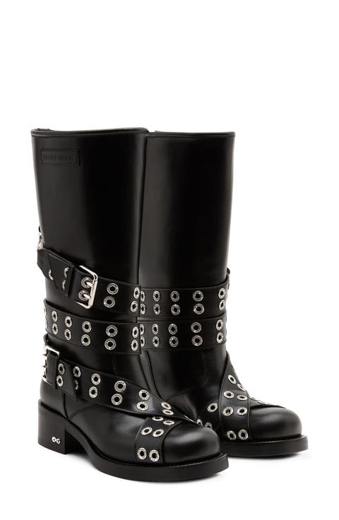 Buckle Belt Moto Boot (Women)