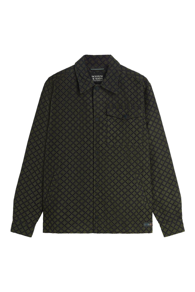 Broderie Anglaise Coach Jacket, Alternate, color, FOREST NIGHT