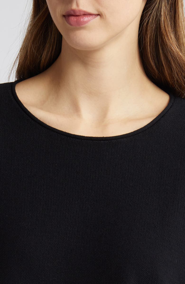 Eileen Fisher Jewel Neck Linen & Cotton Knit Top, Alternate, color,