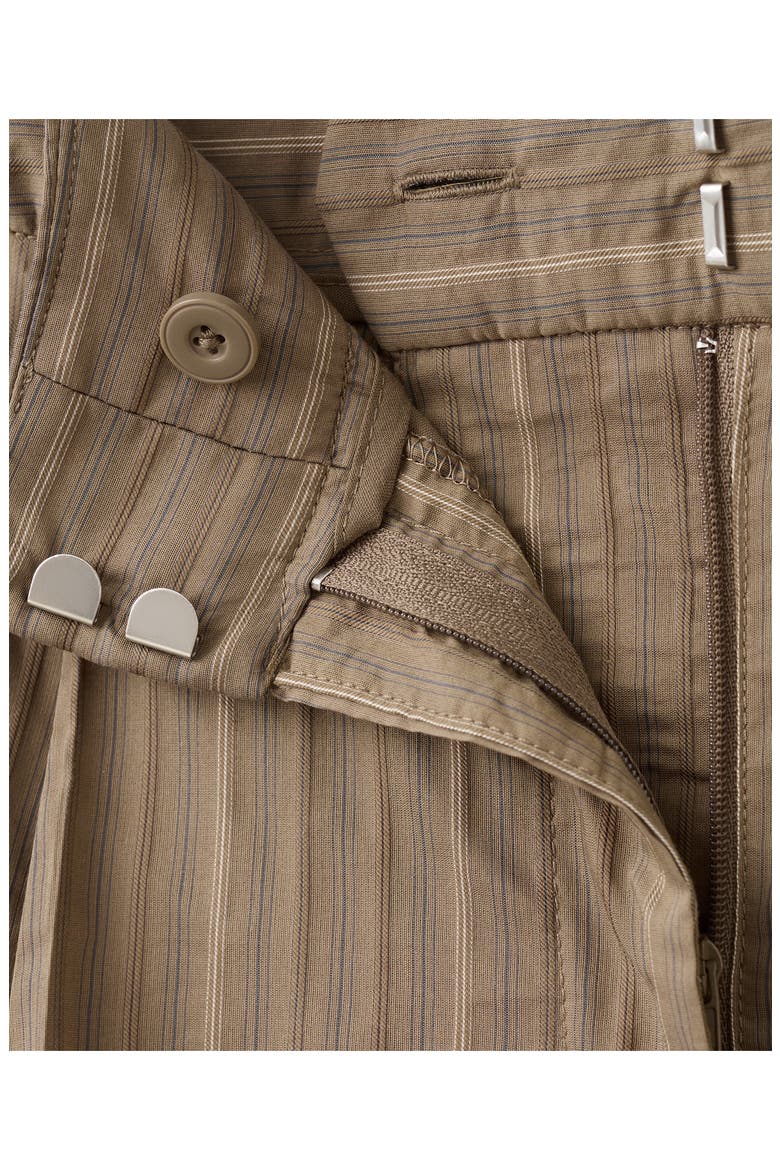 Stripe Straight Leg Pants, Alternate, color, BROWN