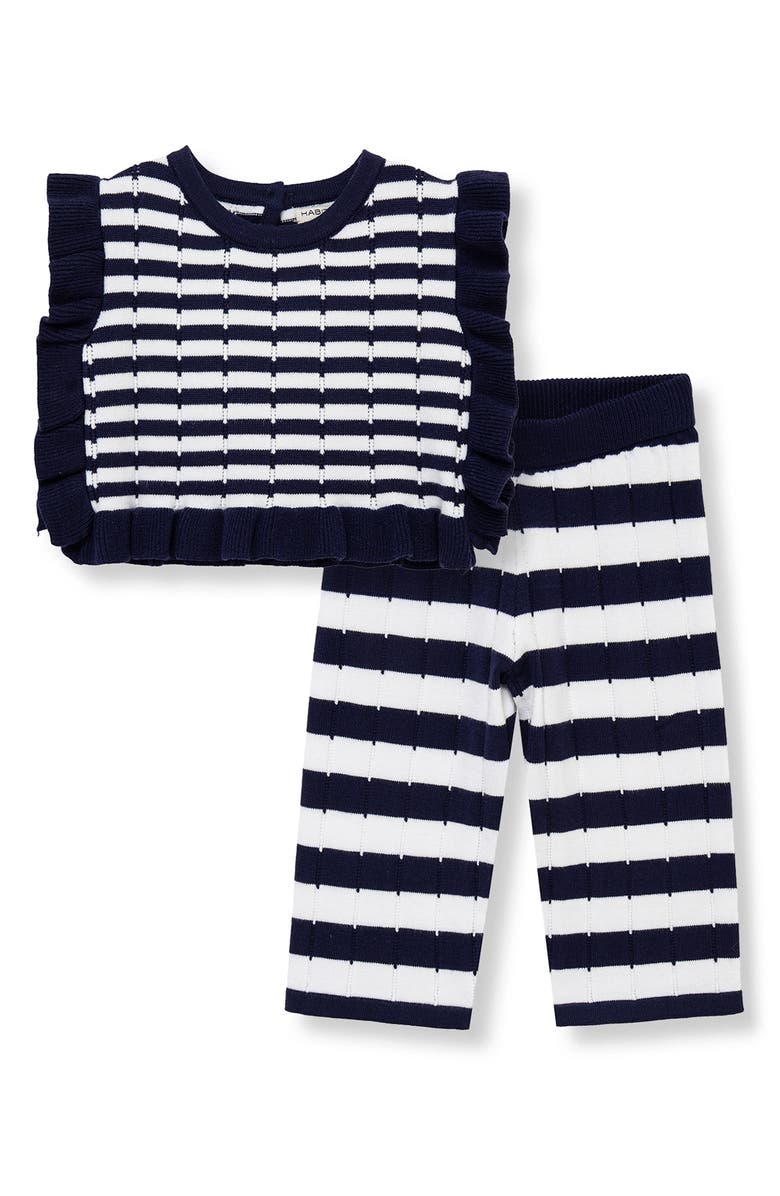 Habitual Kids Mixed Stripe Top & Pants Set, Main, color, Blue