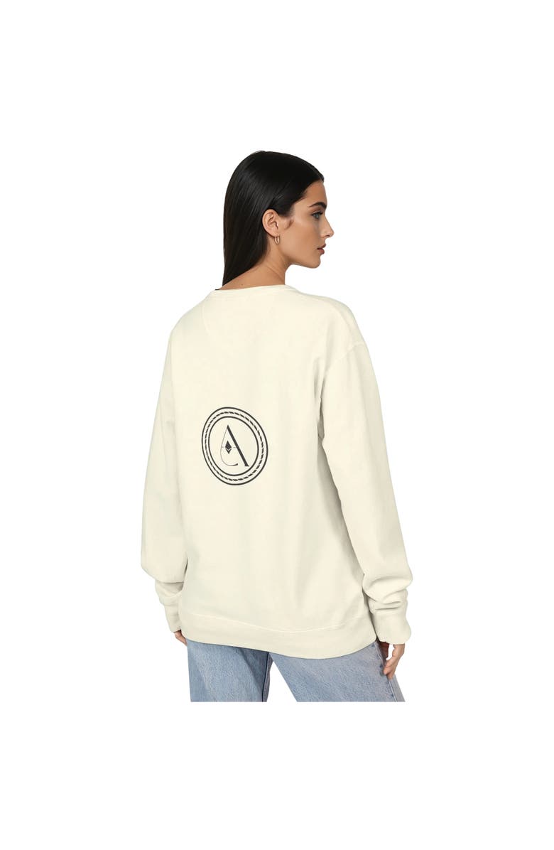 AKALIA Heather Graphic Crewneck Sweatshirt, Alternate, color, Beige