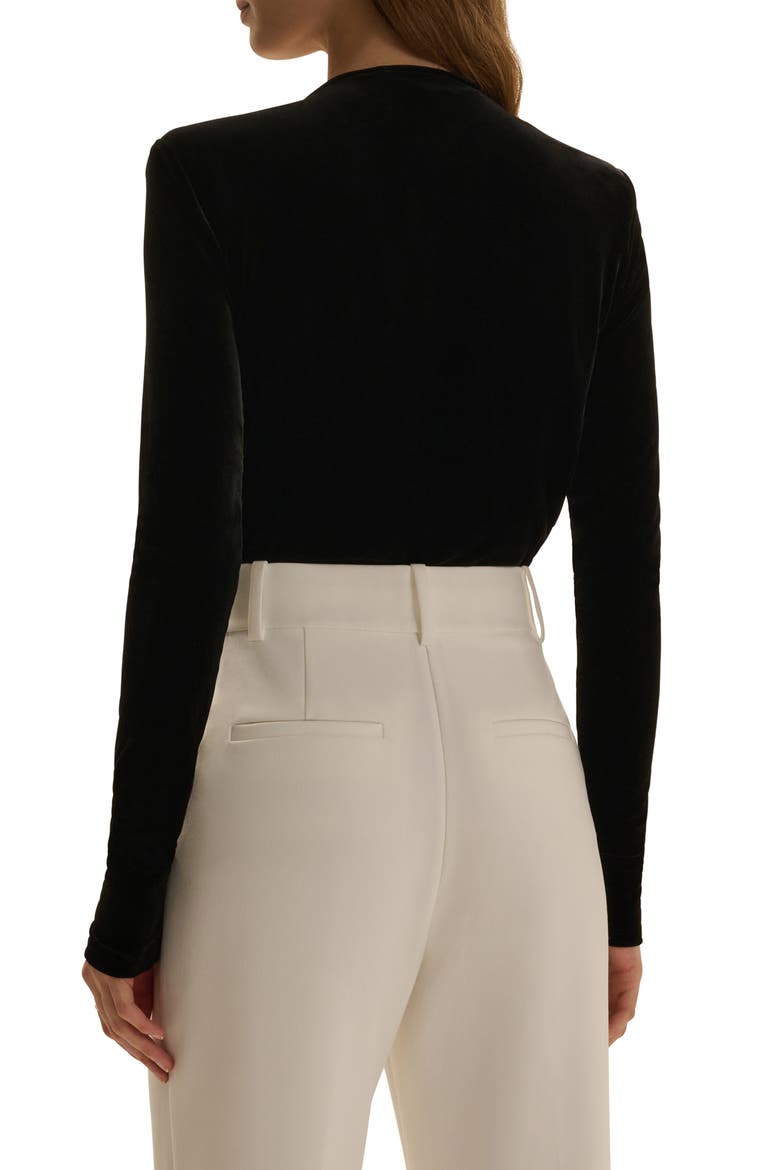 The Velvet Date Bodysuit, Alternate, color, BLACK
