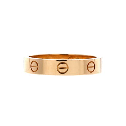 Love Wedding Band 1 Diamond Ring 18K Yellow Gold with Diamond
