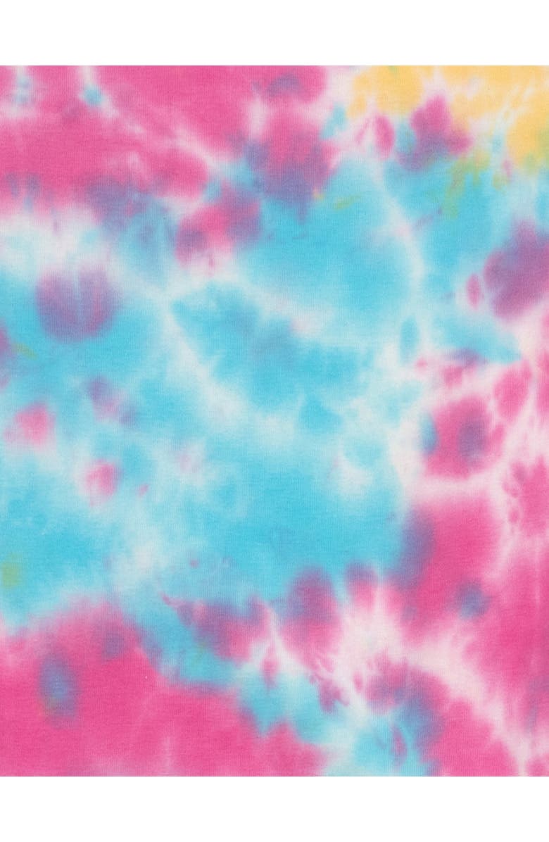 Leveret Kids Two-Piece Tie Dye Cotton Matching Family Pajamas, Alternate, color, Tie Dye Rainbow