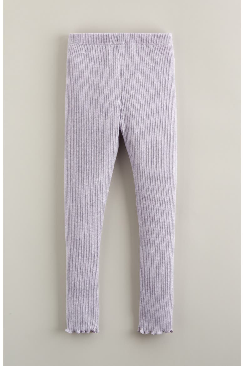 Kids' Sparkle Rib Leggings, Alternate, color, PURPLE PETAL