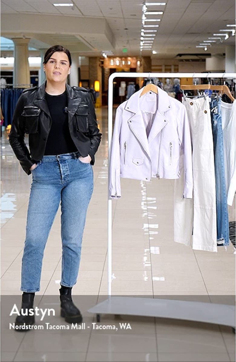 Faux Leather Moto Jacket, sales video thumbnail