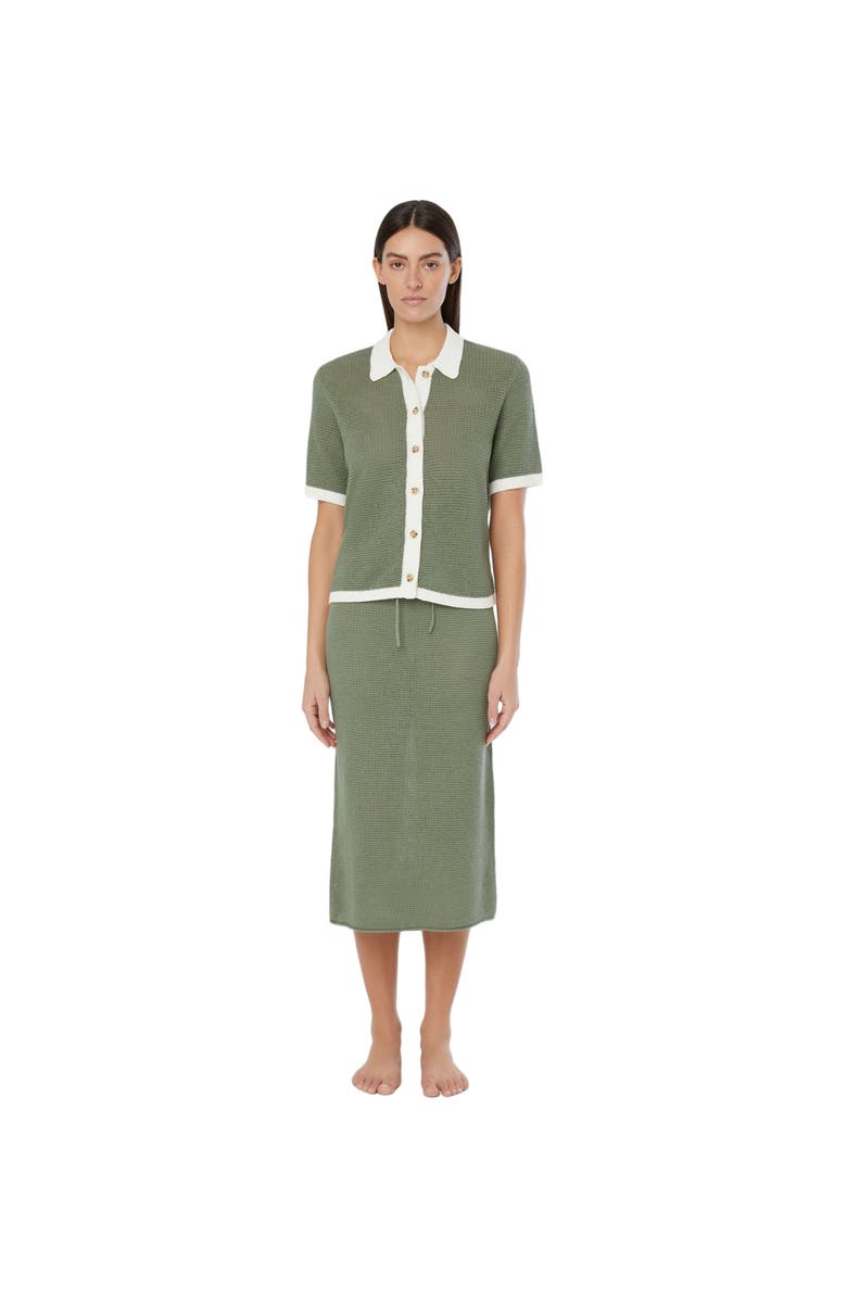 Onia Linen Knit Button Up, Main, color,