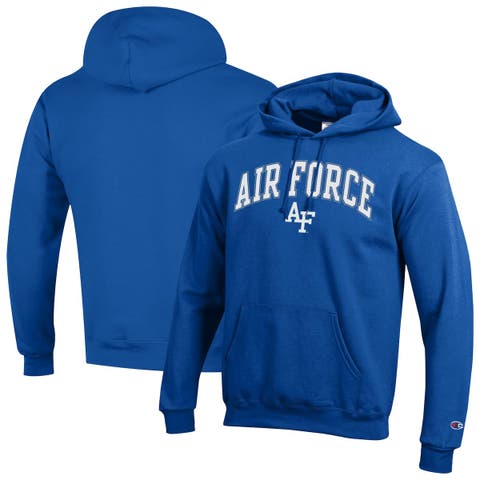 Men's Champion  Royal Air Force Falcons Arch Over Logo Pullover Hoodie