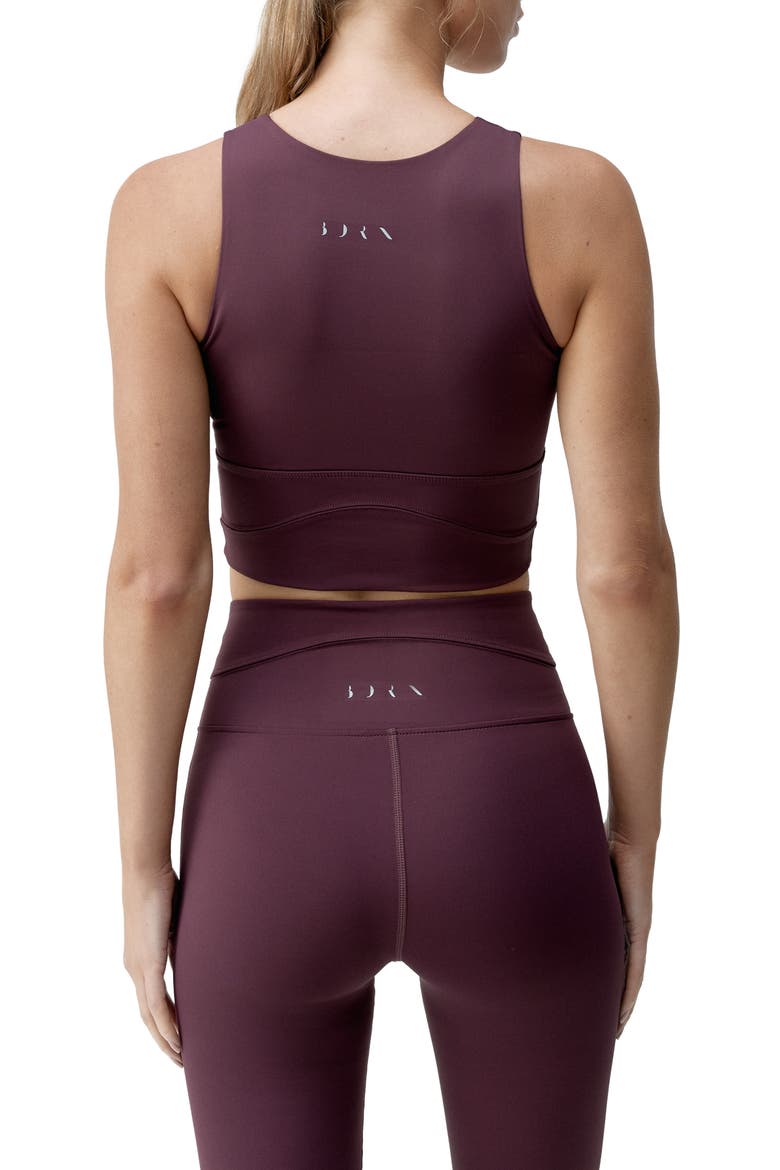 Saori Medium Support Performance Sport Top, Alternate, color, Dark Cherry