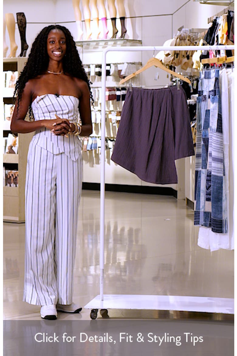 Asymmetric Hem Crinkle Bandeau Top video