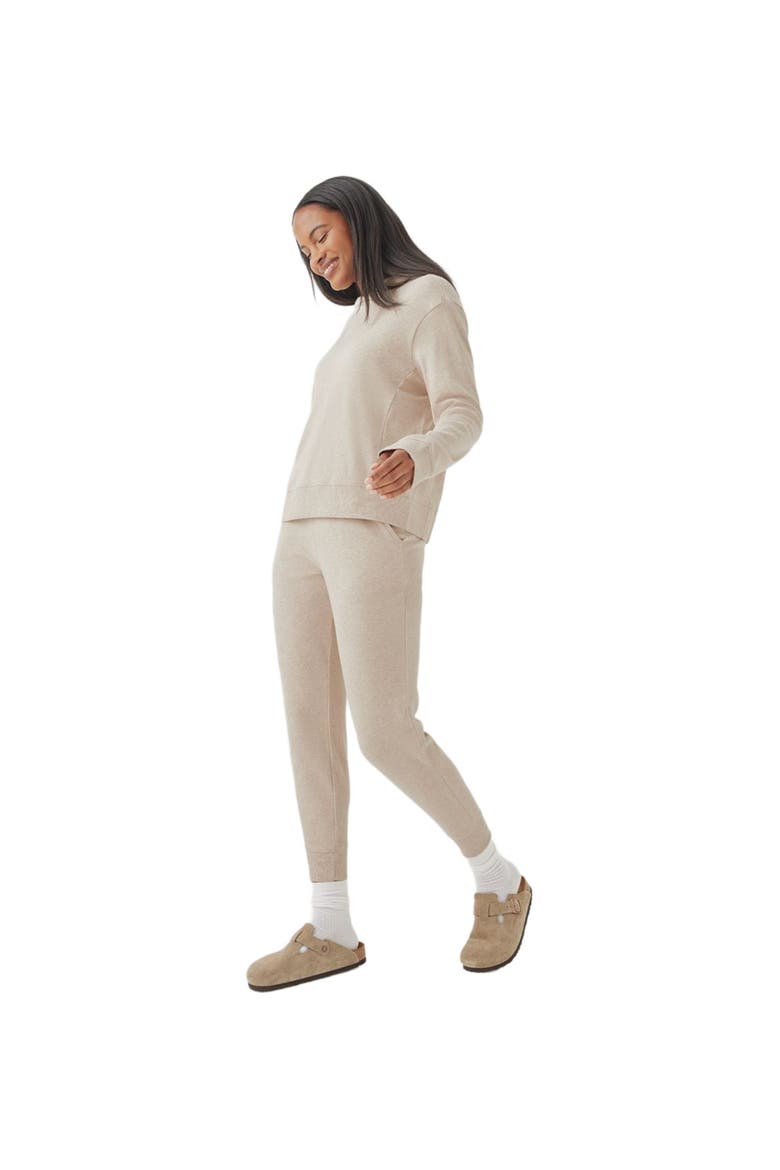 Classic Organic Cotton Airplane Joggers, Alternate, color, Wheat Heather