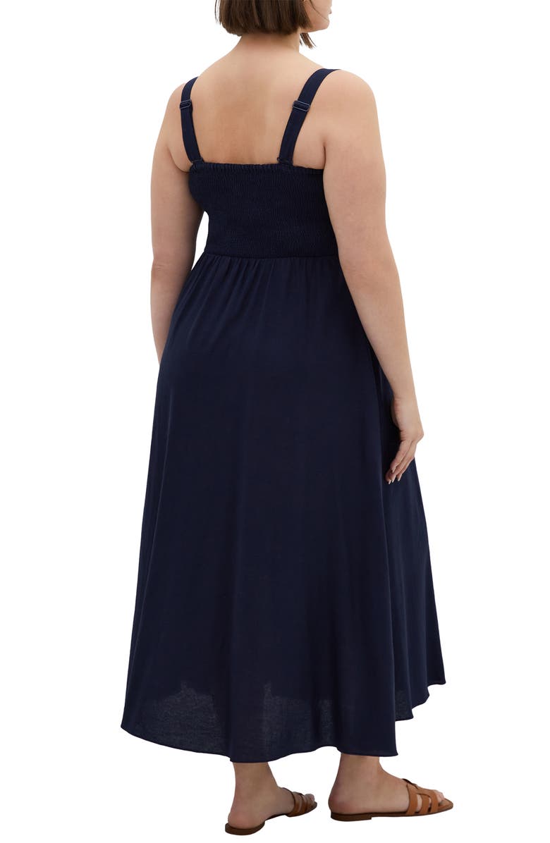 City Chic Collins Fit & Flare Maxi Dress, Alternate, color, Navy