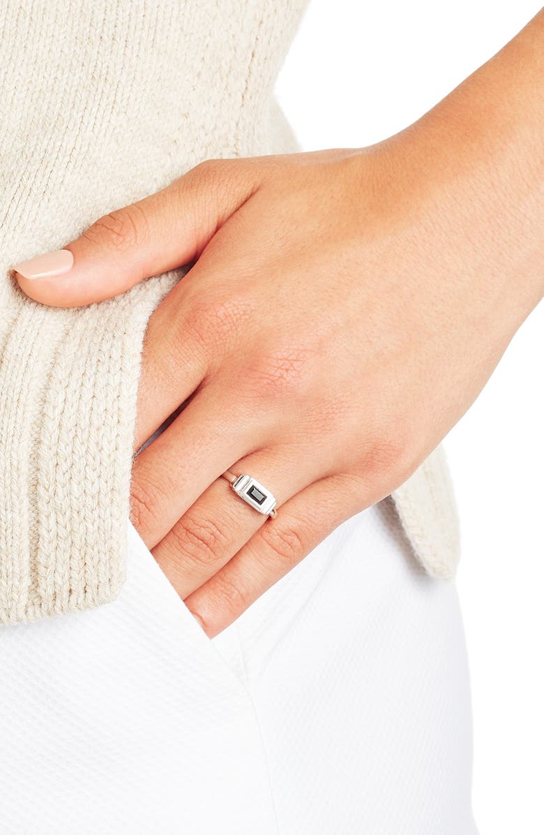 Monica Vinader Baja Deco Semiprecious Stone Ring, Alternate, color, 