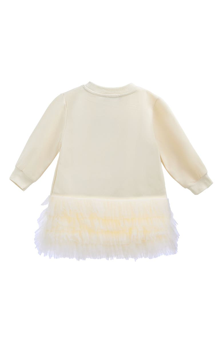 Mimi Tutu Ruffle Ribbon Dress, Alternate, color, Beige
